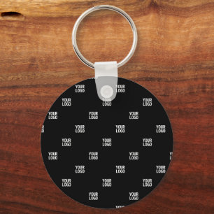 Your Logo or Any Image   Diagonal Stripes  Key Ring