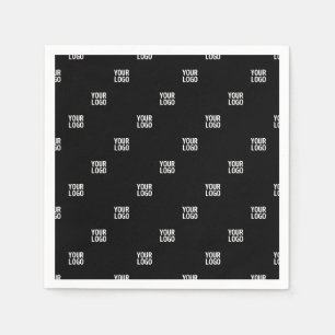 Your Logo or Any Image   Diagonal Stripes  Napkin