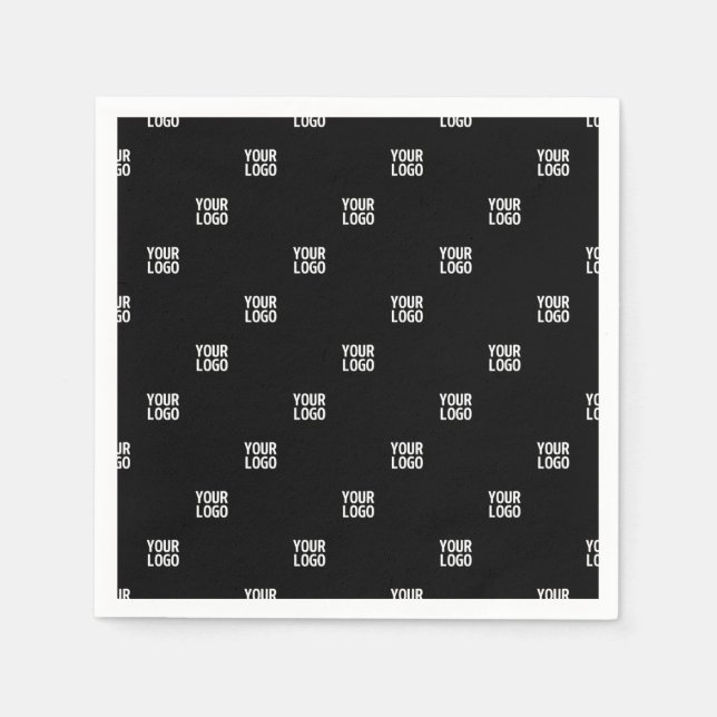Your Logo or Any Image | Diagonal Stripes  Napkin (Front)
