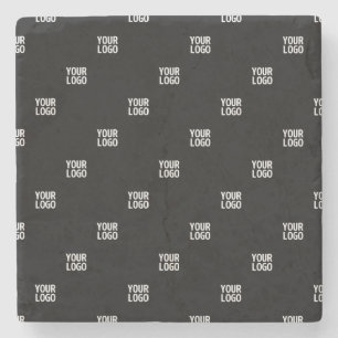 Your Logo or Any Image   Diagonal Stripes  Stone Coaster