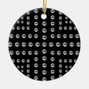 Your Logo or Any Image   Unique Modern Pattern  Ceramic Tree Decoration
