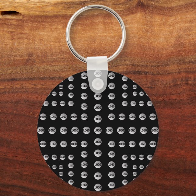 Your Logo or Any Image | Unique Modern Pattern  Key Ring (Front)