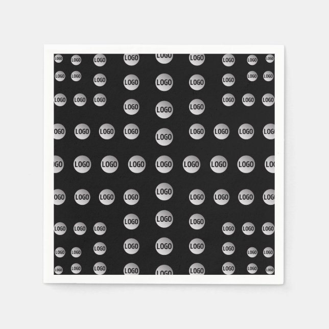 Your Logo or Any Image | Unique Modern Pattern  Napkin (Front)