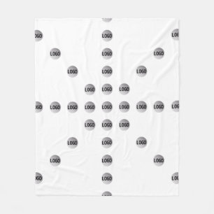Your Logo or Any Uploaded Image   Star Pattern  Fleece Blanket