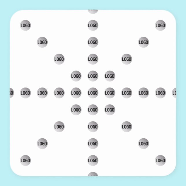 Your Logo or Any Uploaded Image | Star Pattern  Square Sticker (Creator Uploaded)