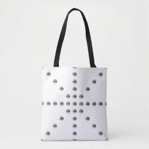 Your Logo or Any Uploaded Image   Star Pattern  Tote Bag