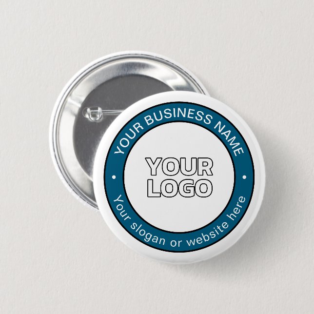 Your Logo or Design & Customisable Circular Text 6 Cm Round Badge (Front & Back)