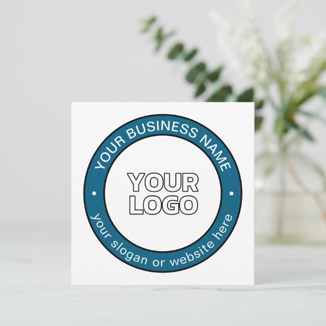 Your Logo or Design & Customisable Circular Text Card (Standing Front)