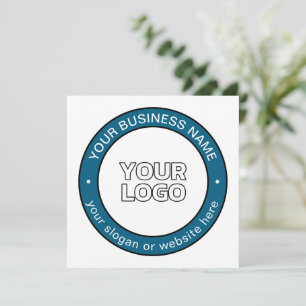 Your Logo or Design & Customisable Circular Text Card