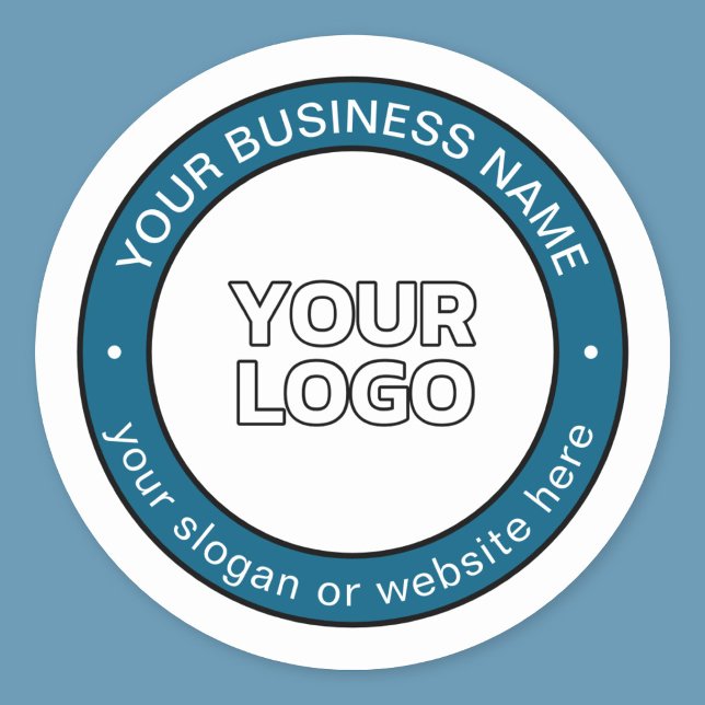 Your Logo or Design & Customisable Circular Text Classic Round Sticker (Creator Uploaded)