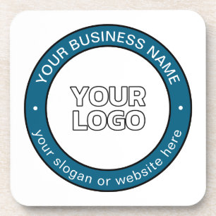Your Logo or Design & Customisable Circular Text Coaster