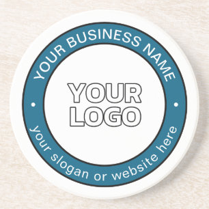 Your Logo or Design & Customisable Circular Text Coaster