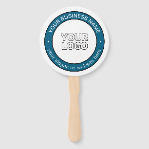 Your Logo or Design & Customisable Circular Text Hand Fan