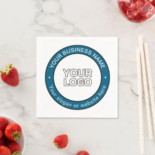 Your Logo or Design & Customisable Circular Text Napkin