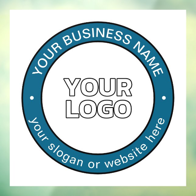 Your Logo or Design & Customisable Circular Text Window Cling (Sheet 3)