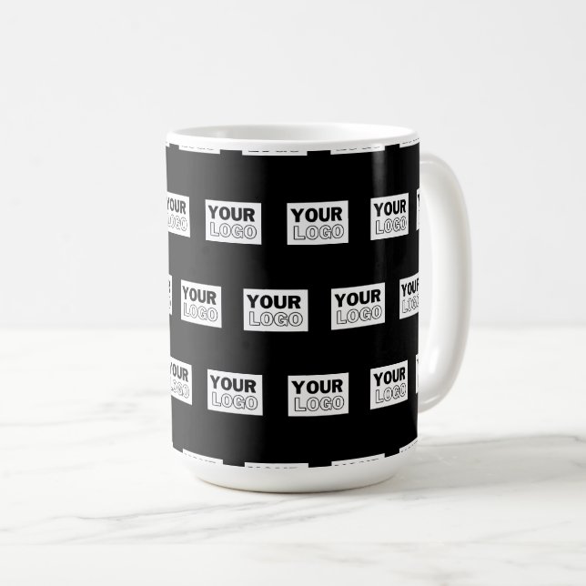 Your Logo or Design | Editable Colour Background  Coffee Mug (Front Right)