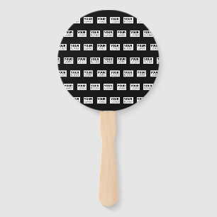 Your Logo or Design Editable Colour Background Hand Fan
