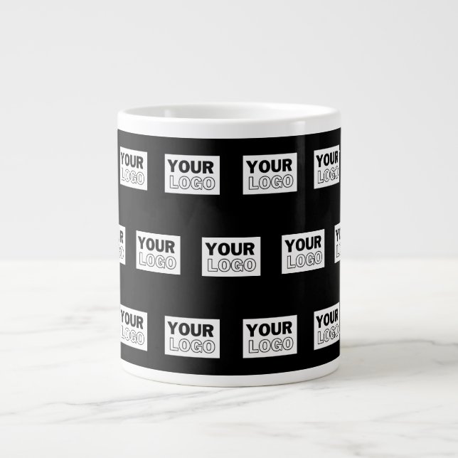 Your Logo or Design | Editable Colour Background  Large Coffee Mug (Front)