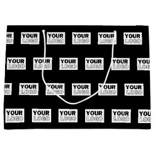 Your Logo or Design   Editable Colour Background  Large Gift Bag