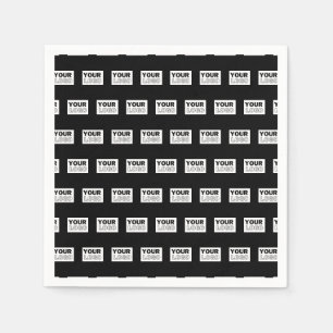 Your Logo or Design   Editable Colour Background  Napkin