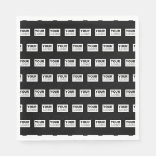 Your Logo or Design   Editable Colour Background  Napkin