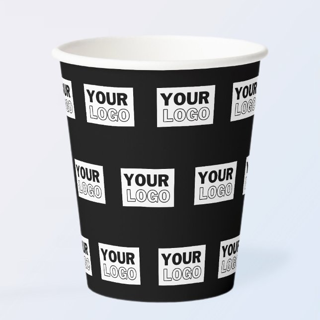 Your Logo or Design | Editable Colour Background  Paper Cups (Creator Uploaded)
