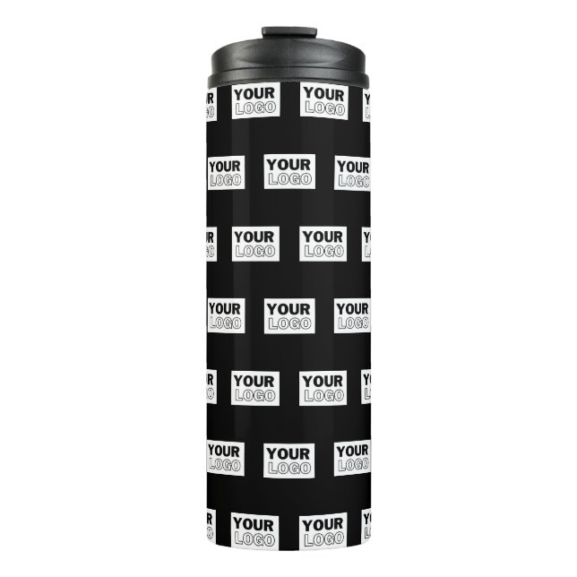 Your Logo or Design | Editable Colour Background  Thermal Tumbler (Front)