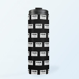 Your Logo or Design   Editable Colour Background  Thermal Tumbler