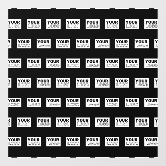 Your Logo or Design | Editable Colour Background  Window Cling (Sheet)