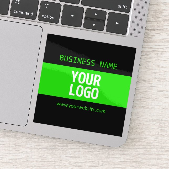 Your Logo or Image | Black & Bright Green (Detail)