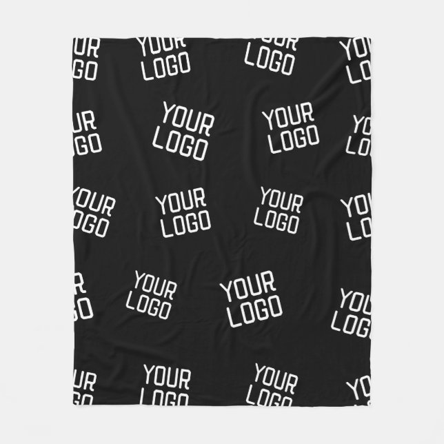 Your Logo or Image | Randomised Looking Template Fleece Blanket (Front)