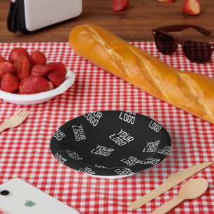 Your Logo or Image   Randomised Looking Template Paper Plate