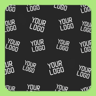 Your Logo or Image   Randomised Looking Template Square Sticker