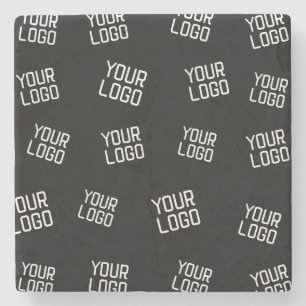 Your Logo or Image Randomised Looking Template Stone Coaster