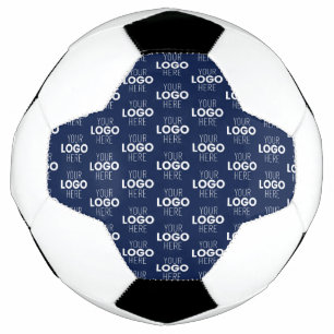 Your Logo or Image Repeating Pattern   Navy Blue Football