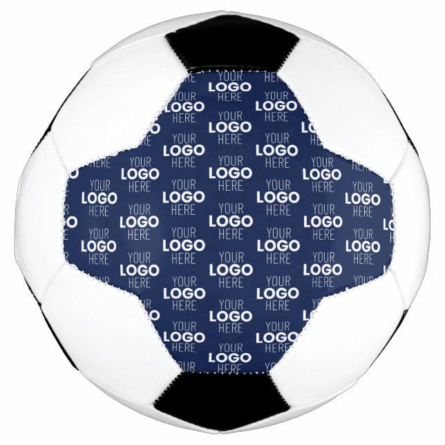 Your Logo or Image Repeating Pattern | Navy Blue Football (Front)