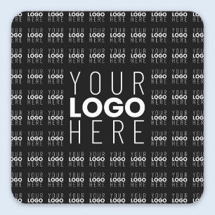 Your Logo or Image Tiled Pattern Large Centre Logo Square Sticker