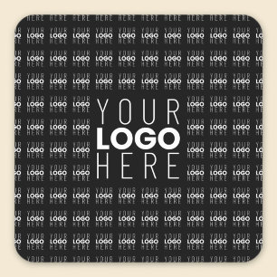 Your Logo or Image Tiled Pattern Large Centre Logo Square Sticker
