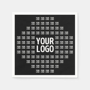 Your Logo or Image   Unique Modern Pattern Napkin