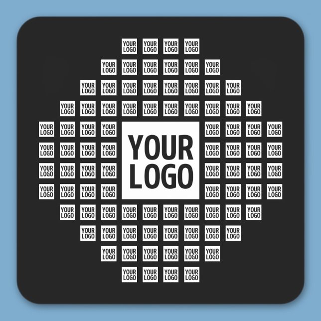Your Logo or Image | Unique Modern Pattern Square Sticker (Creator Uploaded)