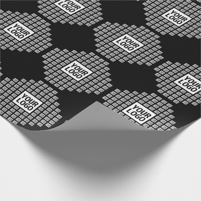 Your Logo or Image | Unique Modern Pattern Wrapping Paper (Corner)