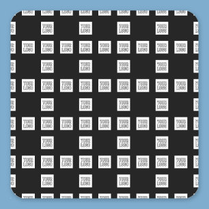 Your Logo or Image Unique Repeating Pattern Square Sticker