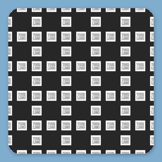 Your Logo or Image Unique Repeating Pattern Square Sticker (Creator Uploaded)