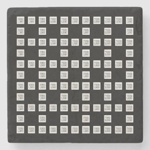 Your Logo or Image Unique Repeating Pattern Stone Coaster
