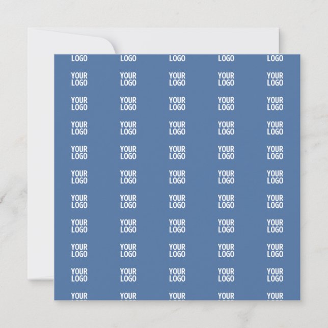 Your Logo or Image  | Vertical Stripes Pattern  Card (Front)