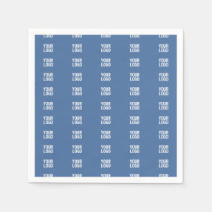 Your Logo or Image    Vertical Stripes Pattern  Napkin