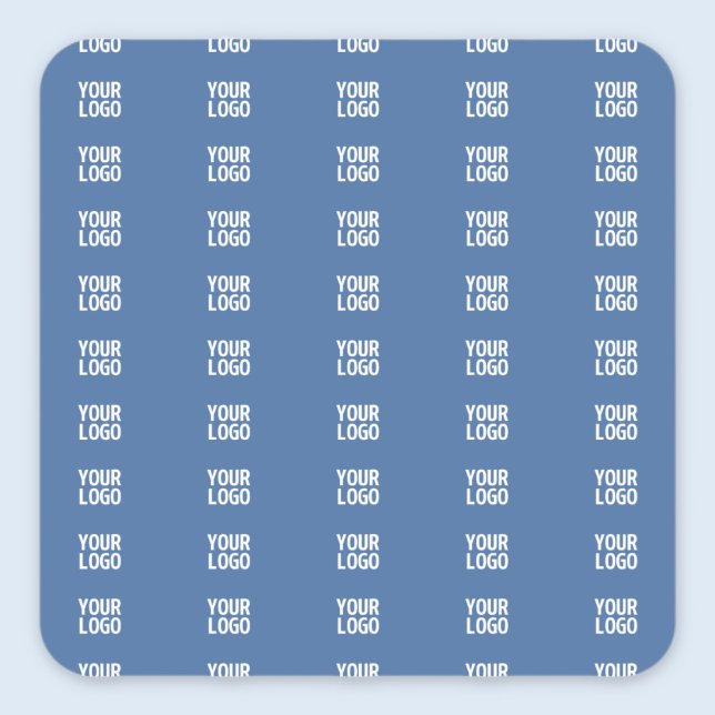 Your Logo or Image  | Vertical Stripes Pattern  Square Sticker (Creator Uploaded)