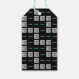 Your Logo or Image Zig Zag Pattern w/Two Images Gift Tags