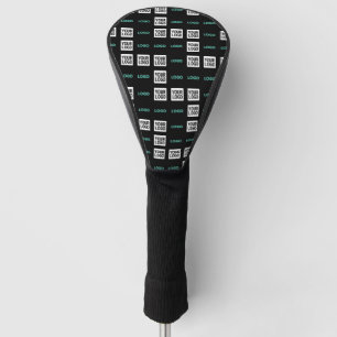 Your Logo or Image Zig Zag Pattern w/Two Images Golf Head Cover