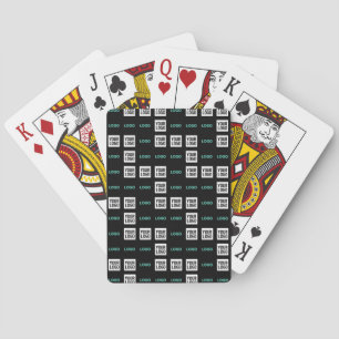 Your Logo or Image   Zig Zag Pattern w/Two Images Playing Cards
